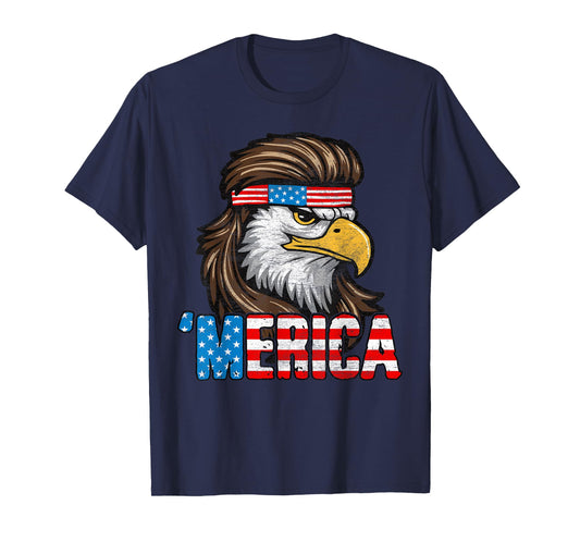 4th Of July Merica USA Flag Eagle Patriotic Men Women Kids T-Shirt