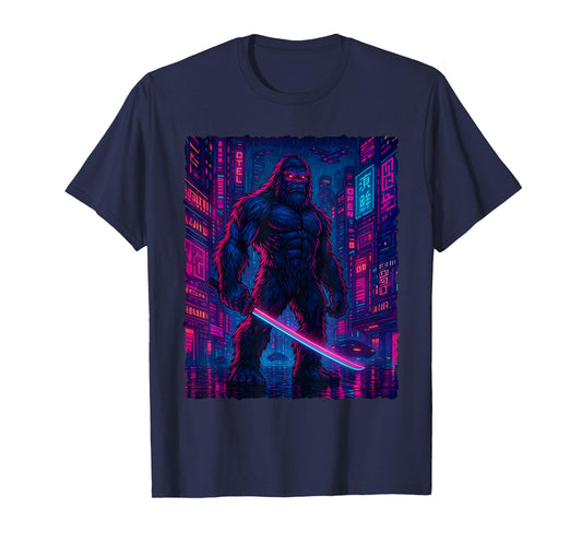 Cyberpunk Bigfoot - Sasquatch Yeti Cryptids T-Shirt