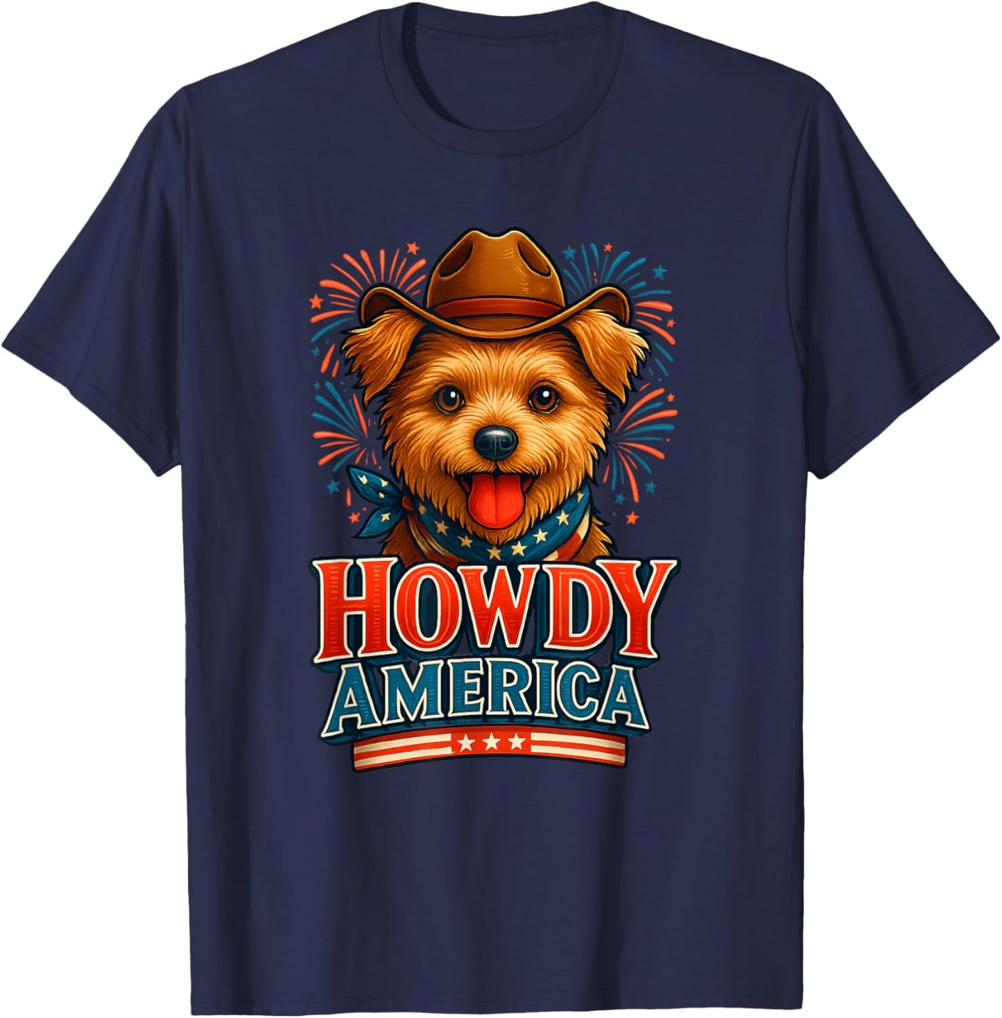 Funny Retro Patriotic Western Southern Pet Tee T-shirt