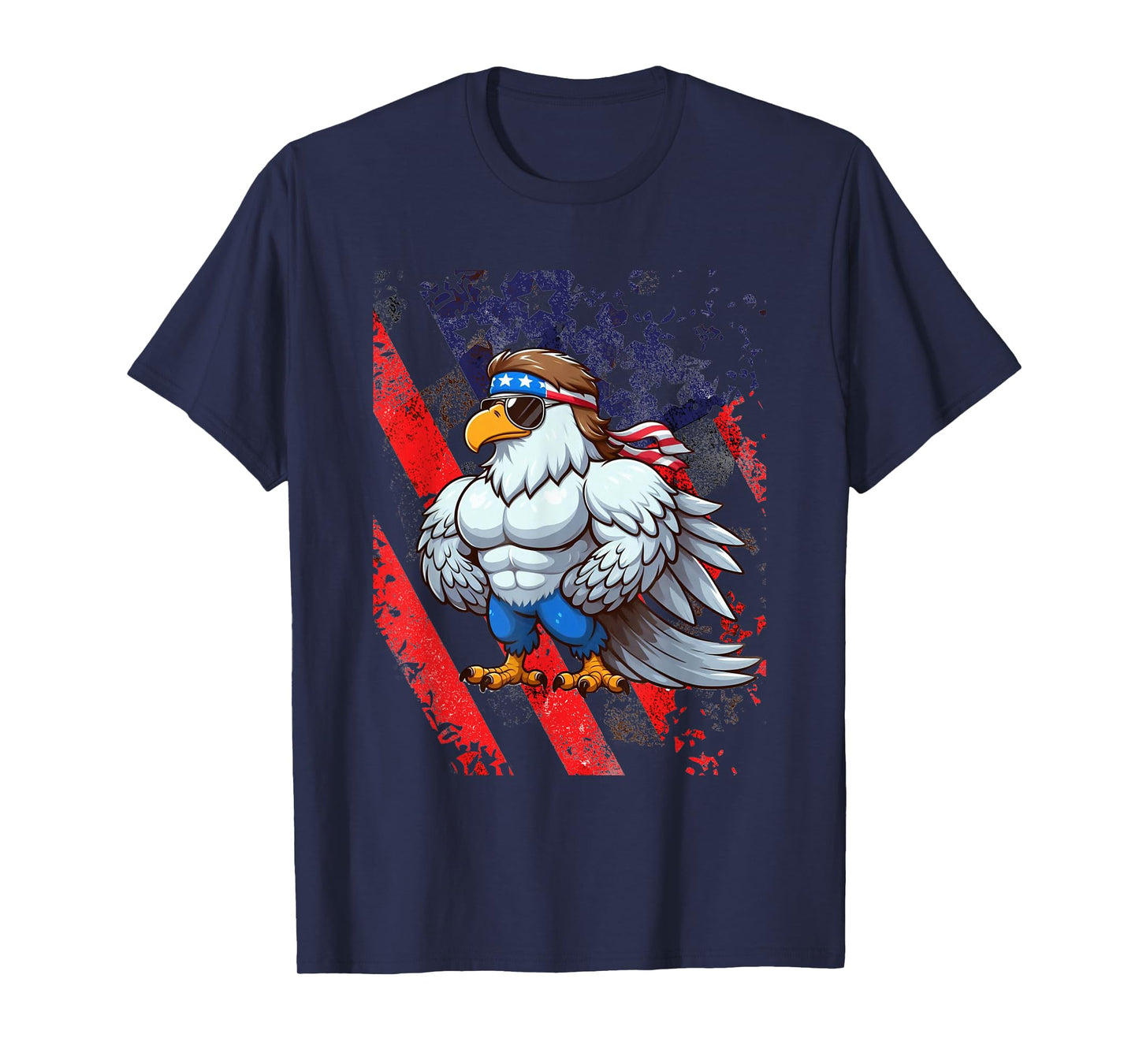 Funny American Mullet Eagle America 4th Of July Merica T-Shirt