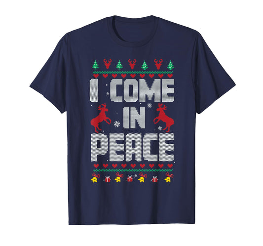 I Come In Peace - I'm Peace Xmas Matching Couples Christmas T-Shirt