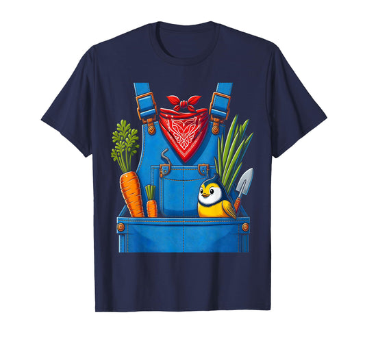 Funny Farmer Costume Halloween Simple Cute Farm Women Men T-Shirt