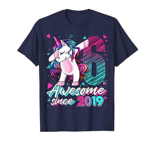 6 Year Old Unicorn Gifts For Girls 6th Birthday Girl Party T-Shirt