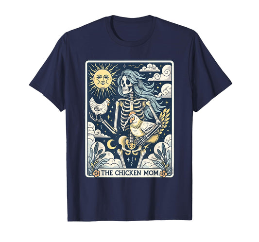 The Chicken Mom Skeleton Tarot Card T-Shirt