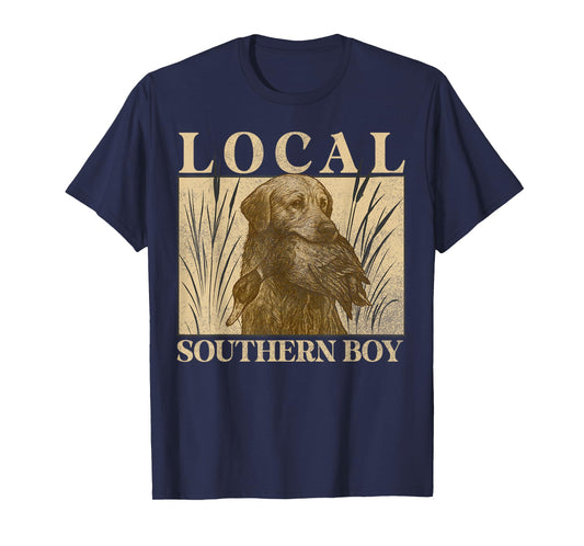 Local Southern Boy Duck Hunting Black Lab Outdoor Vintage T-Shirt