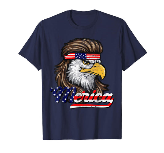 4th Of July Merica USA Flag Eagle Patriotic Men Women Kids T-Shirt
