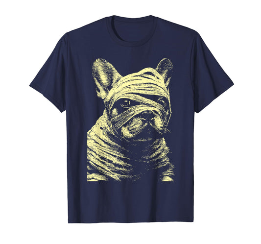 Creepy French Bulldog Halloween Costume Spooky Mummy Dog T-Shirt