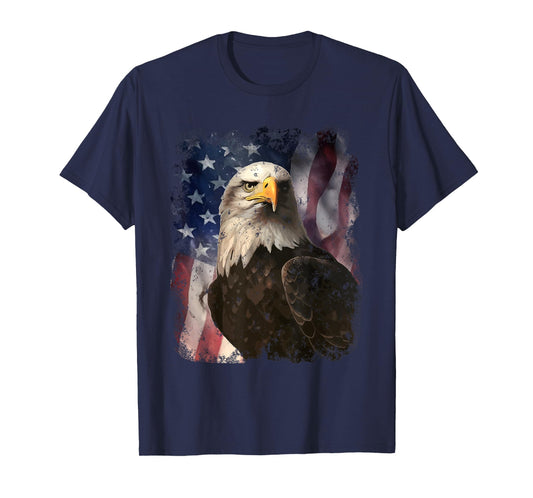 Patriotic Eagle 4th Of July USA American Flag T-Shirt