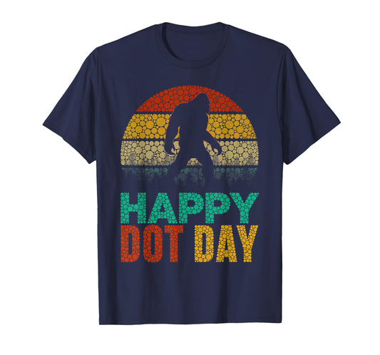 Retro Bigfoot Lovers Polka Dots Happy Dot Day Boy Girl Kids T-Shirt