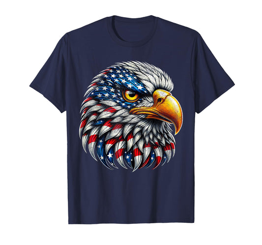 4th Of July Patriotic Eagle USA American Flag Women Kids Men T-Shirt