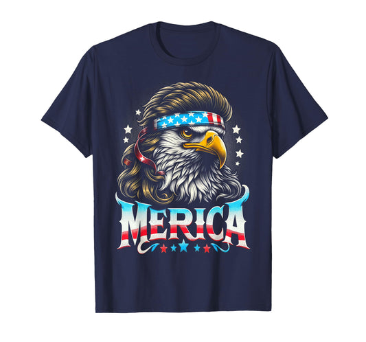 4th of July Patriotic Funny Eagle July 4th USA Merica Women Kids Men T-Shirt