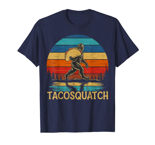 Bigfoot Carrying Taco Fun Cinco de Mayo Boys Men Tacosquatch T-Shirt