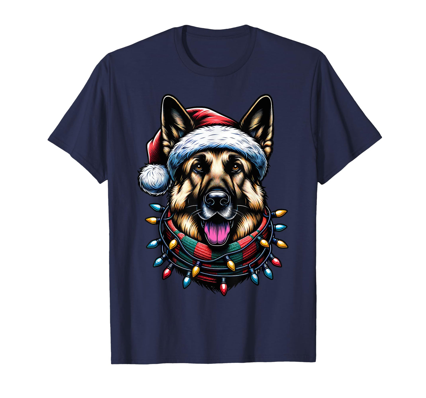 Christmas German Shepherd Xmas Shepherd Mom Dog Lover Womens T-Shirt