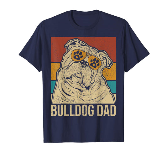 Mens Dog Papa Pet Owner Animal Lover Outfit English Bulldog Dad T-Shirt