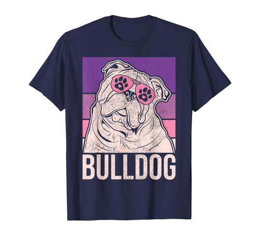Dog Lover Owner Retro Animal Outfit Vintage English Bulldog T-Shirt for Men Women Girls Kids