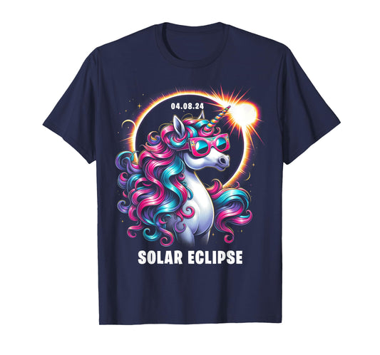 Solar Eclipse 2024 Shirt Total Eclipse April 8th 24 Unicorn T-Shirt