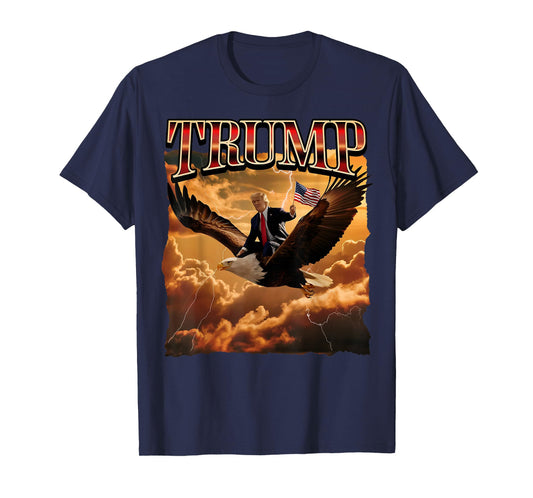 Trump 2024 Eagle Ride Retro Band Art T-Shirt