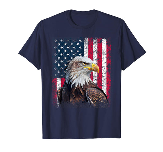 Patriotic Eagle 4th Of July USA American Flag T-Shirt