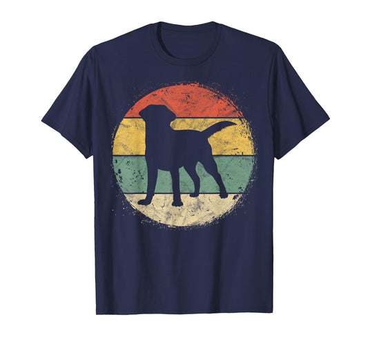 Circular Retro Labrador Owner Gift Golden Black Lab Dad Mom T-Shirt