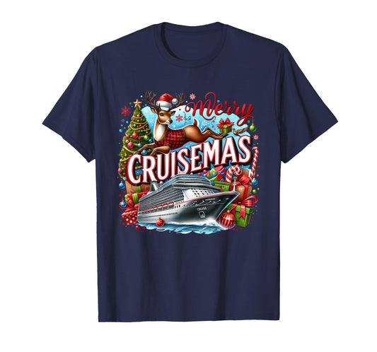Merry Cruisemas Cruise 2024 Funny Christmas Cruisin Crew T-Shirt