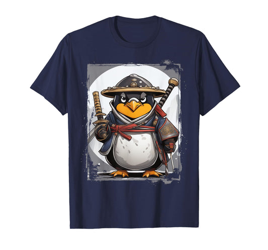Penguin Linux Samurai Programming Nerd Warrior T-Shirt