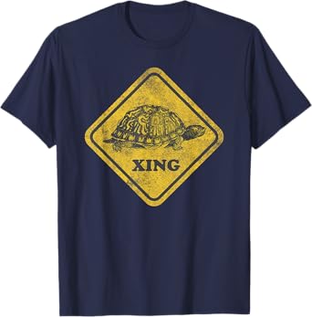Turtle Crossing Road Sign | Box Turtle T-Shirt