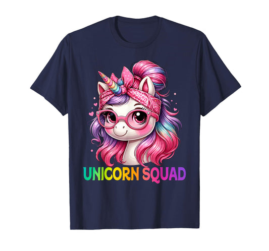 Unicorn Squad - Graceful Unicorn with leopard Bandana T-Shirt