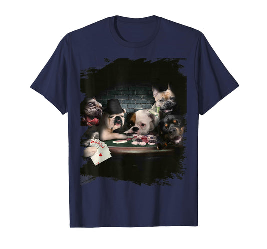 Fun Playing Cards for Dogs and Dogs Poker Player T-Shirt