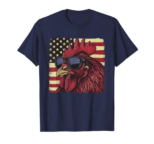 Chicken USA Patriotic TShirt Fourth of July Men Women T-Shirt