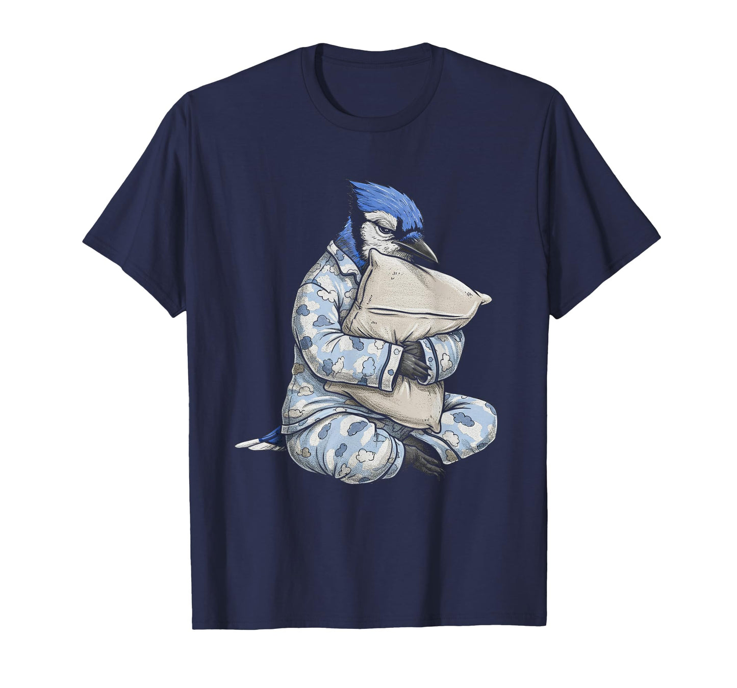 Funny Sleepy Blue Jay Bird Pajama Women Men And Kids T-Shirt