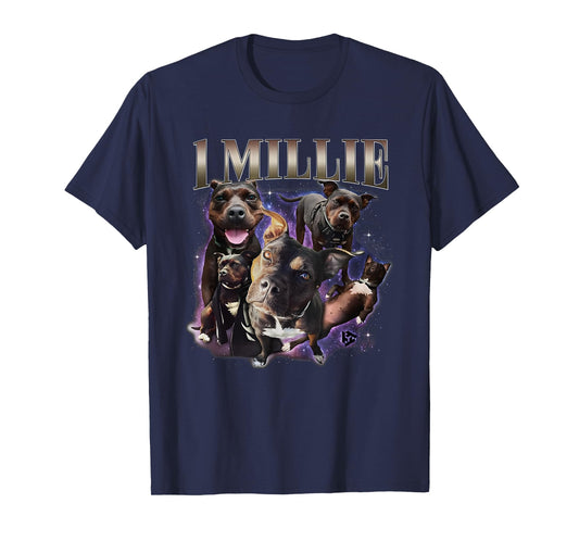 1 Millie Bulldog Picture Collage Men Women T-Shirt