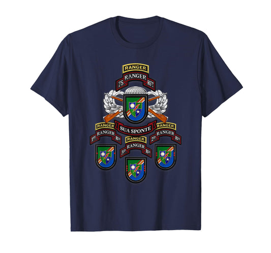 75th Ranger Regiment Logo Patriotic Vintage Veterans Day T-Shirt