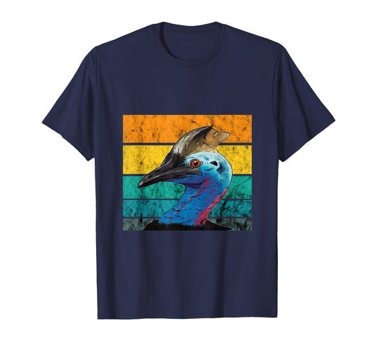 Cassowary Vintage Retro Cassowaries Casque Big Dino Bird T-Shirt