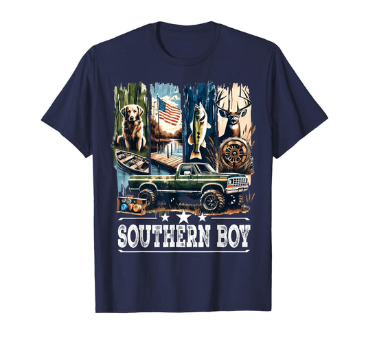 Duck Hunting Lab Dog Mallard Retriever Local Southern Boy T-Shirt