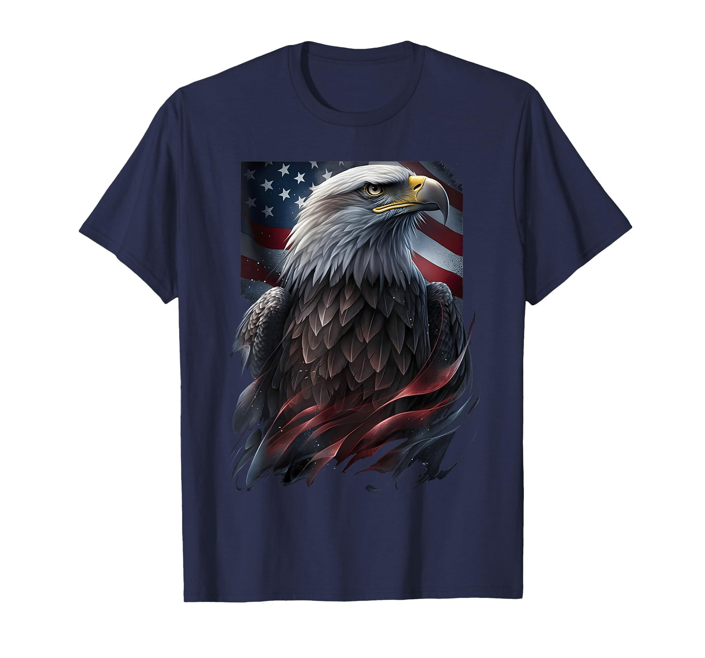 Eagle Bird 4th of July American Flag Veterans Memorial T-Shirt