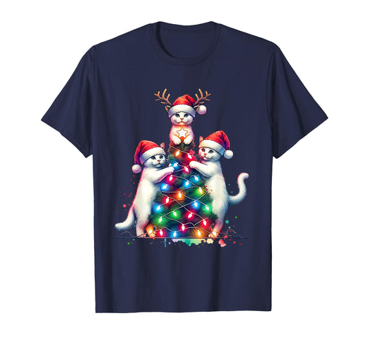 Christmas Cat Xmas Cat Lover T-Shirt