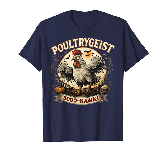 Funny Chicken Halloween Spooky Chicken Poultrygeist Parade T-Shirt
