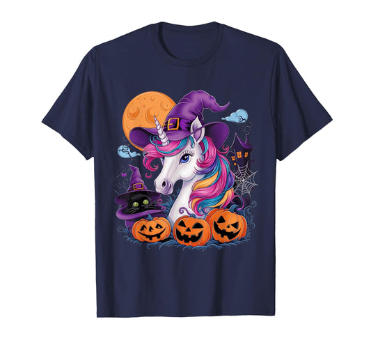 Unicorn Witch Halloween Unicorn Womens T-Shirt