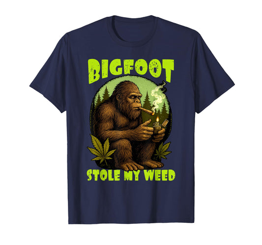 Cannabis Weed Lover Bigfoot Smoking Bigfoot Stole My Weed T-Shirt