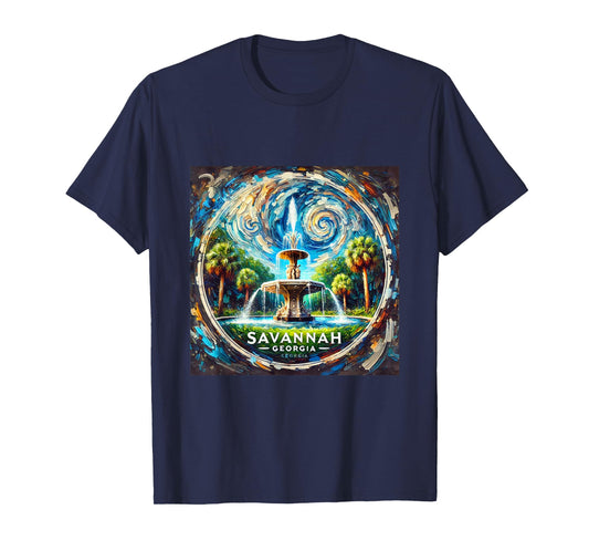 Savannah Fountain, Savannah Georgia T-Shirt
