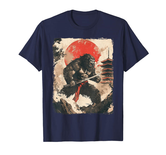Bigfoot Samurai Japanese Sword Sasquatch T-Shirt