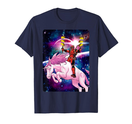Marvel Deadpool Space Unicorn Tacos Graphic T-Shirt T-Shirt