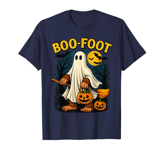 Boo-Foot Funny Bigfoot Ghost Costume Halloween Sasquatch T-Shirt