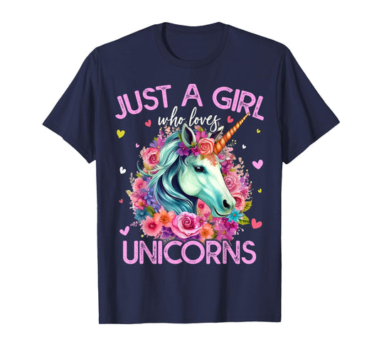 Just A Girl Who Loves Unicorns For Women Girls T-Shirt