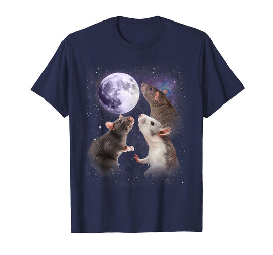 Rats Howling at the Moon Shirt - Funny Rat T-Shirt