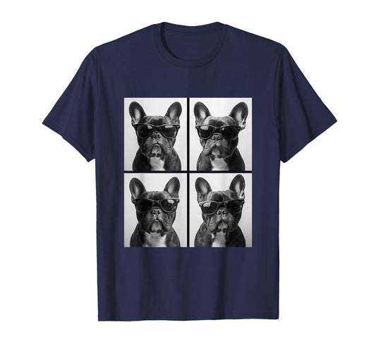 Funny French Bulldog Photobooth Selfie Gift for Dog Lover T-Shirt