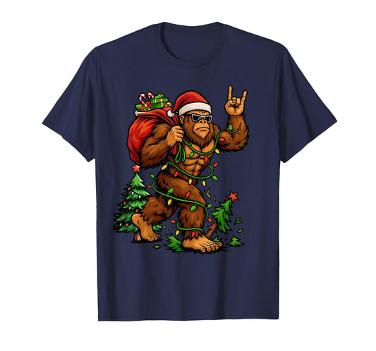 Bigfoot Sasquatch for Men Grandpa Boys Kids Christmas Xmas T-Shirt