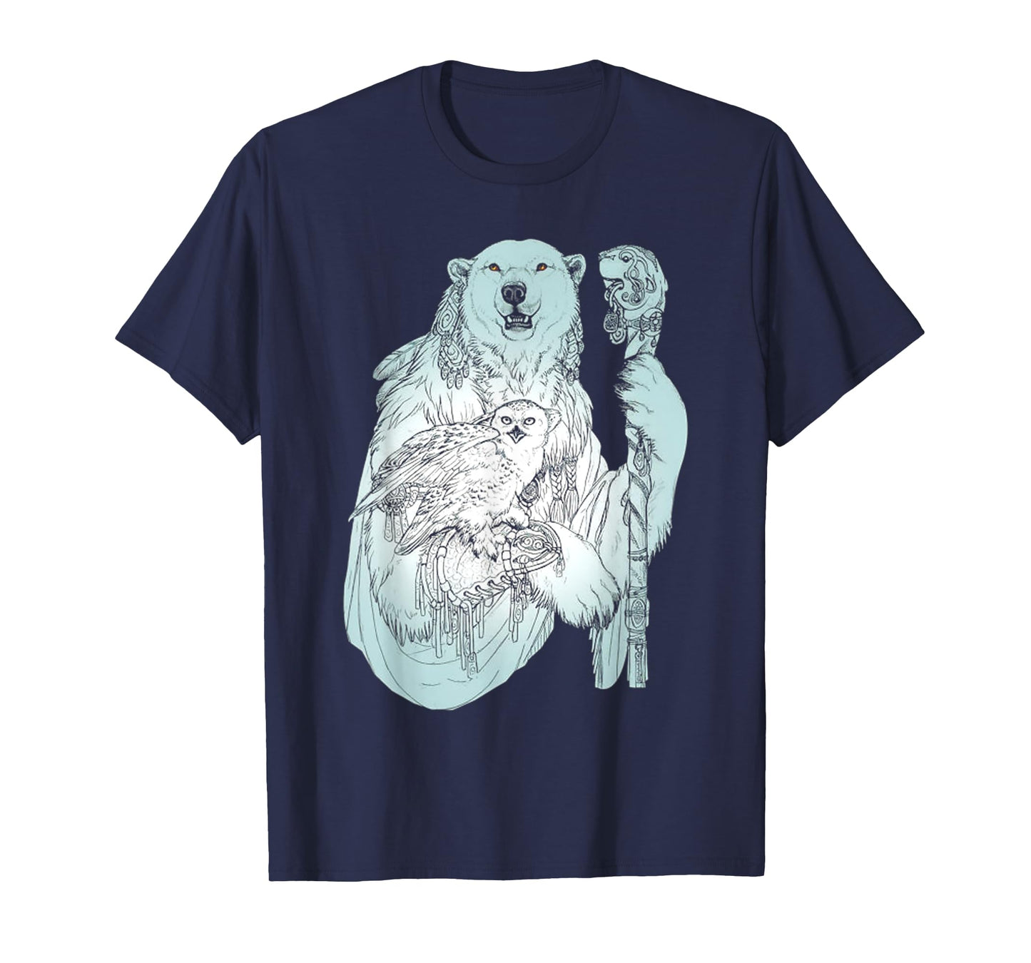 Bear Owl Viking Valhalla North Myths Celtic Symbols T-Shirt