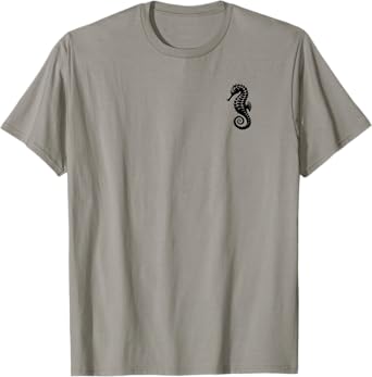 Seahorse Dad Mom Lover - Monochromatic Seahorse T-Shirt