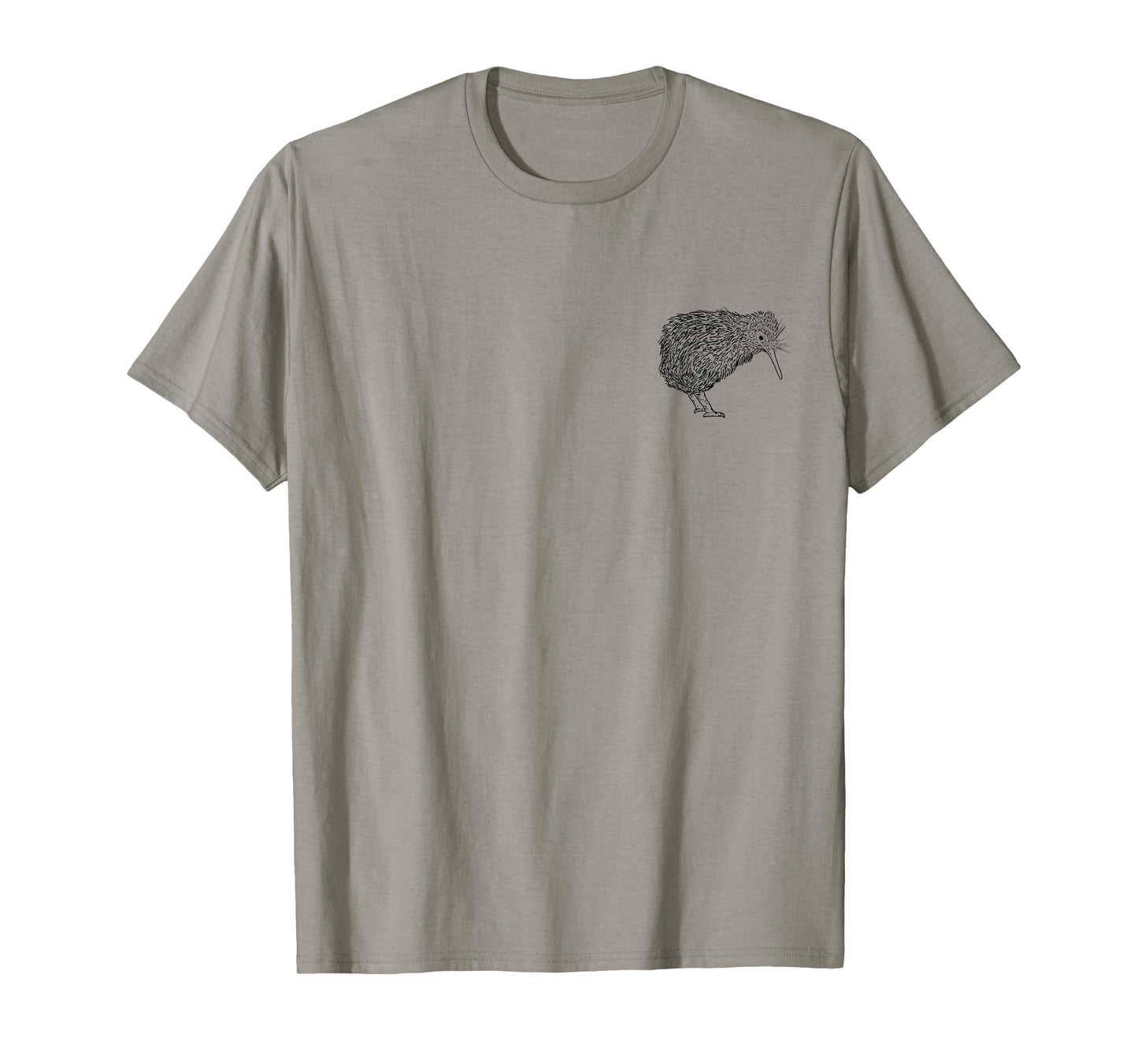 Kiwi Bird Pocket New Zealand Sketch Wildlife Nature Birding T-Shirt